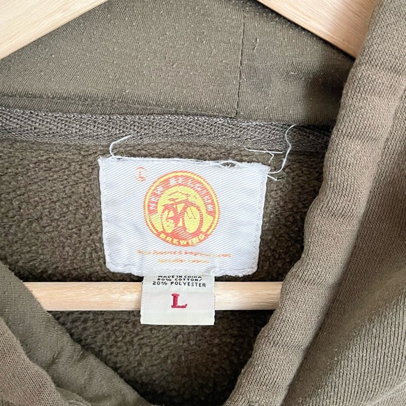 New Belgium Brewing Co. Embroidered Olive Green Hoodie Adult size Large - Picture 10 of 10